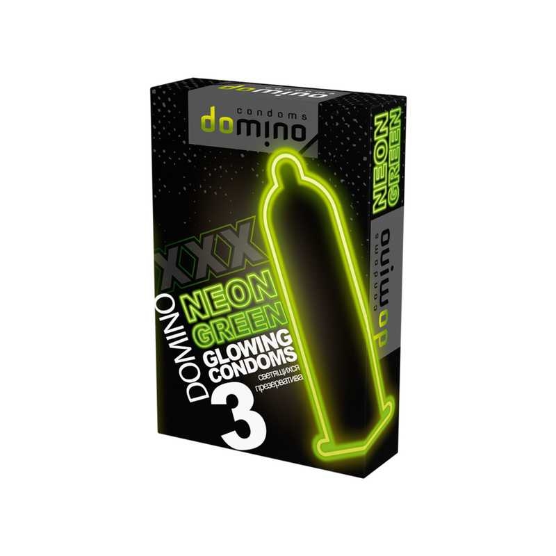 Презервативы "Domino Neon" светятся в темноте, 3шт 